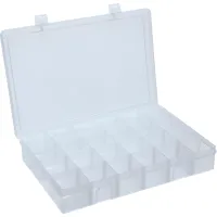 DURHAM Compartment Box - 18x12x3 - (13) Compartments - With Adjustable  Dividers - Lot of 4