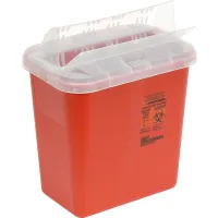 Covidien™ 2 Gallon Red Multi-purpose Sharps Container Sharps-A-Gator™  Sliding Lid