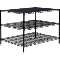 Nexel® 3 Shelf, Black Epoxy Wire Shelving Unit, Starter, 36
