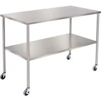 Global Industrial™ Mobile Stainless Steel Instrument Table, 72 x 24