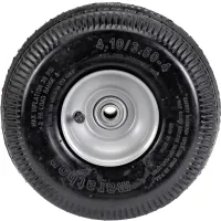 Flat Free Wheelbarrow Tire Marathon 2-Pack 4.10/3.50-4" Pneumatic (Air Filled) Hand Truck / All Purpose Utility Tires On Wheels, 2.25" Offset Hub, 5/8" Bearings 4 10/3 50-4 Tire And Wheel