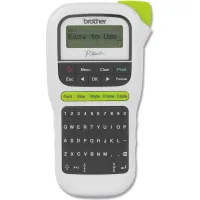 Brother® P-Touch® Easy, Portable Label Maker, PTH110, 3 Fonts, White & Gray