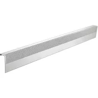 Baseboarders Basic Series 5 ft Galvanized Steel Easy Slip-On Baseboard Heater Cover in White