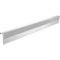 Baseboarders Basic Series 5 ft Steel Easy Slip-On Baseboard Heater Cover, White