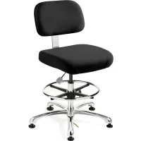 Bevco® Doral Fabric ESD Ebony Chair, Low Back, No Tilt, 19