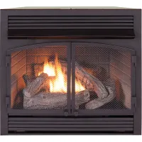 Duluth Forge Dual Fuel Ventless Gas Fireplace Insert, 32000 BTU