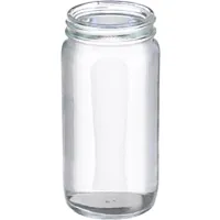 Wheaton® 8oz Wide Mouth Bottles, Round, Clear Glass, 58-400 neck, No Caps,  case/96