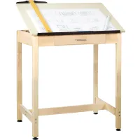 Drafting Table w/ 1-piece top & Large Drawer (37'' H)