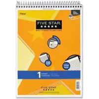 Mead 06180 100 Unidades - Cuaderno De Papel Blanco Con Encuadernacin Con Alambre De 5 Estrellas~p122089966