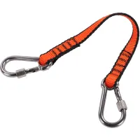 S Orange Web Lanyard With Dual Screwgate Carabiners, 3PK