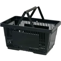 Good L ® Standard Plastic Shopping Basket with Plastic Handle 20 Liter 17L  x 12W x 9H Red - Pkg Qty 12