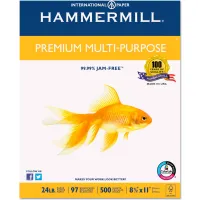 Multipurpose Paper - Hammermill HAM105810 - White - 8-1/2 x 11 - 24 lb. - 2500  Sheets/Carton