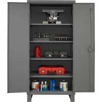 Global Industrial™ Heavy-Duty Storage Cabinet, 12 Gauge, 48W x 24D x  78H, Gray