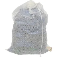 Mainstays White Polyester Mesh Laundry Bag with Drawstring Closure 24 x  36 