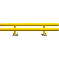 Ideal Shield® Heavy Duty Two-Line Guard Rail, Steel & HDPE Plastic