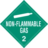LabelMaster®Z-EZ3 Non-Flammable Gas Placard, Worded, Removable