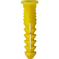 L.H.Dottie® Conical Plastic Anchor, #8, #10 & #12 s, Yellow, 100 Pack