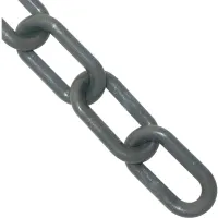 Mr. Chain 1-in X 250-ft Reel Slate Gray Plastic Barrier Chain In The...