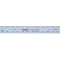 Mitutoyo 182-105 Series 182 Wide Rigid Steel Rule, 6 x 150 mm, 1⁄32/1⁄64/1  mm/0.5 mm