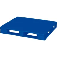 Rackable FDA Grade Plastic Closed Deck Pallet, 6 Runner, 4-Way, 48 x 40,  4400 Lb Static Cap, Blue