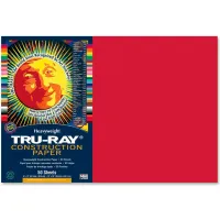Pacon Tru-Ray Construction Paper - 18 x 24, Holiday Red, 50