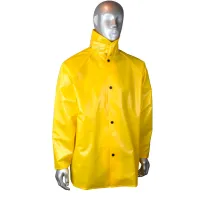 Radians® AquaRad™ Rain Coat, L, 0.25mm, TPU/200D Nylon, Yellow