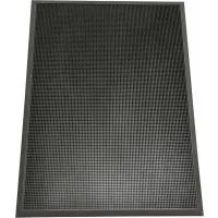 Rubber-Cal Dura-Scraper Drainage Commercial Rubber Door Mat - Black 36