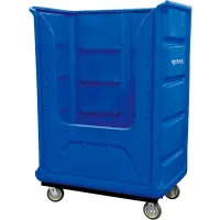 Royal Basket Trucks® Bulk Poly Truck, 48 Cu. Ft., Blue