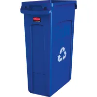 Rubbermaid Slim Jim 23-Gallon Recycling Container, Blue