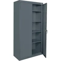 Classic Series Combination Storage Cabinet with Adjustable Shelves in Putty  (36 in. W x 72 in. H x 24 in. D)