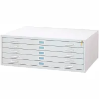 Safco 10-Drawer Steel Flat File for 30 x 42 Documents Black