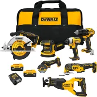 DeWalt® 7-Tool Combo Kit, Hammer Drill/Impact Driver/Circular Saw