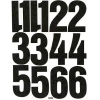 Chartpak Vinyl Numbers, CHA01193, 4H, Black, Helvetica Font, 23 Pcs