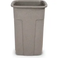 Toter Slimline 25 Gal. Graystone Square Trash Can