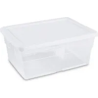 Sterilite 16 Quart Storage Box, Clear