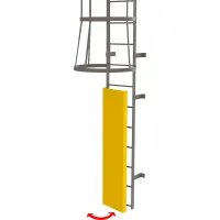Fixed Steel Ladder Guard Door for Entry Onto Fixed Ladder, Safety