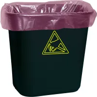 WBASLP - ESD Trash Can Liner, Dissipative, Pink, 28 - 40 Quart (7 - 10  Gallon ) - ESD & Static Control Products