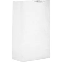 Duro Bag Paper Grocery Bags, #2, 4-5/16W x 2-7/16D x 7-7/8H, White, 500/ Pack