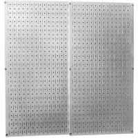 Wall Control Pegboard Pack- 2 Panels, Galvanized Metallic, 32 X 32 X 3/4