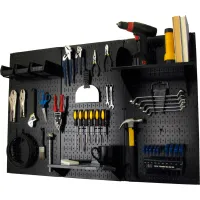 Wall Control 30-CC-200 RB Hobby Craft Pegboard Organizer Storage Kit with  Red Pegboard and Black Accessories : : Tools & Home Improvement