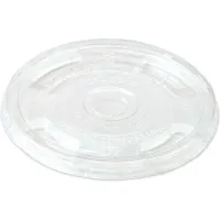 World Centric 9Q-24 oz. PLA Plastic Compostable Cold Cup Flat Lid