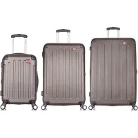 Dukap Intely Smart 3pc Hardside Checked Luggage Set With