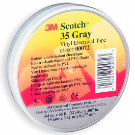 3m 7000006099 3m™ Scotch® Vinyl Electrical Color Coding Tape 35-Gray, 3/4" X 66 image.
