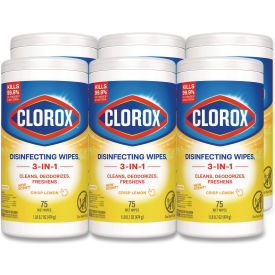 Clorox® Disinfecting Wipes Bleach Free 1-Ply 7 x 7.75 75/Canister 6 Canisters/CT