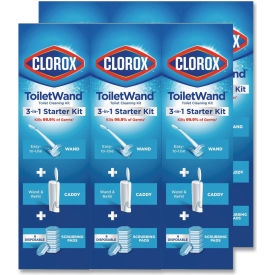 Clorox® ToiletWand Disposable Toilet Cleaning System Handle Caddy and Refills White 6/CT