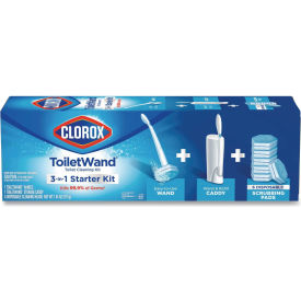 Clorox® COX03191 Toilet Wand Kit w/Caddy & 6 Refill Heads