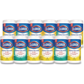 Clorox® Disinfecting Wipes 1-Ply 7x8 Fresh Scent/Citrus Blend 75/Canister 3/PK 4 Packs/CT
