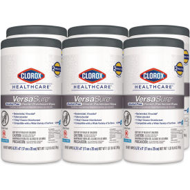Clorox Healthcare® VersaSure Cleaner Disinfectant Wipes 1-Ply 6.75 x 8 (6) 85 Wipes/Canister