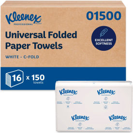 Kleenex® C-Fold Paper Towels 1 Ply 10.13 x 13.15 White 150/Pack 16 Packs/Carton 