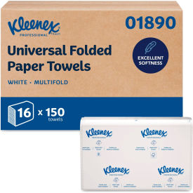 Kleenex® Multi-Fold Paper Towels 1-Ply 9.2 x 9.4 White 150/Pack 16 Packs/Carton 
